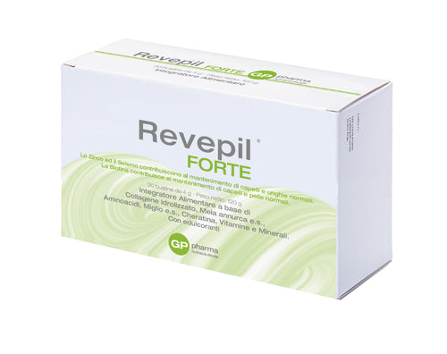 Revepil FORTE® Integratore nutraceutico costituito da componenti che hanno dimostrato di contribuire al mantenimento di capelli e unghie normali.
